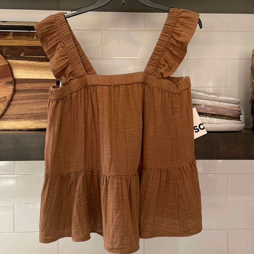 SO ruffle tank